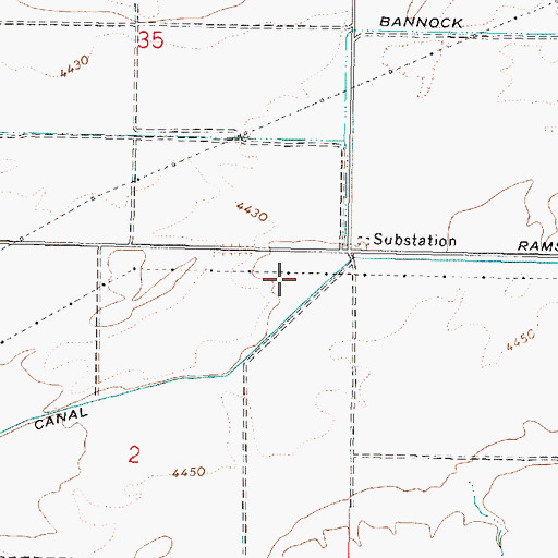 Topographic Map of Owl Canal, ID