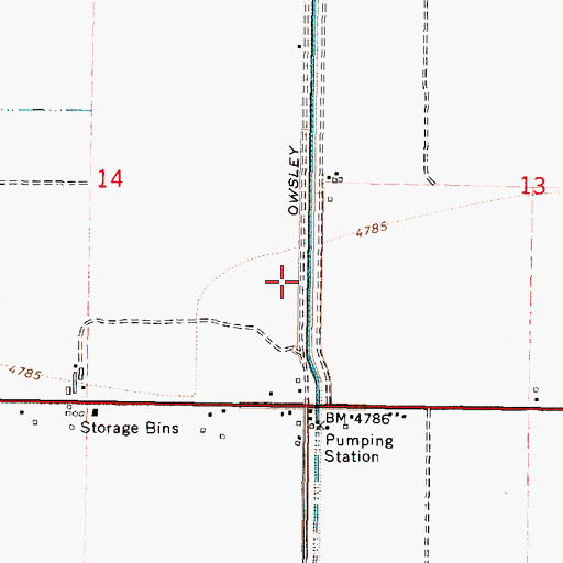Topographic Map of Owsley Canal, ID