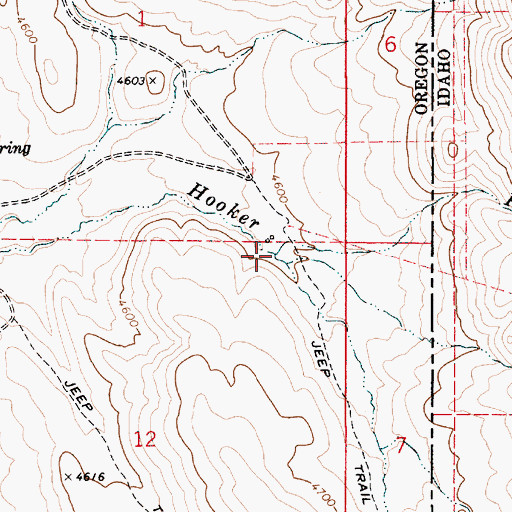 Topographic Map of Palmer Creek, OR