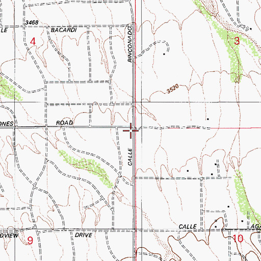 Topographic Map of New Tucson, AZ