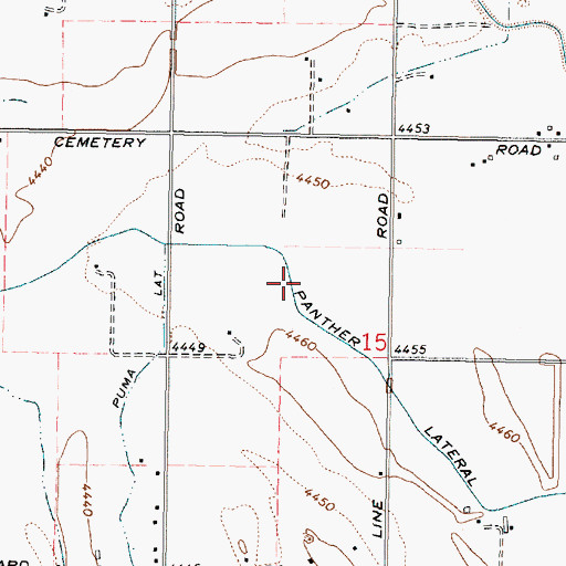 Topographic Map of Panther Lateral, ID