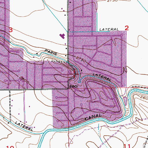 Topographic Map of Paris Lateral, ID