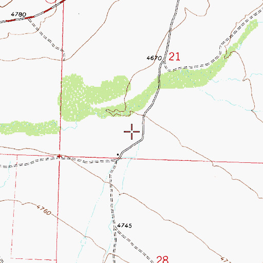 Topographic Map of Parks Creek, ID