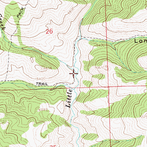 Topographic Map of Pasture Creek, ID