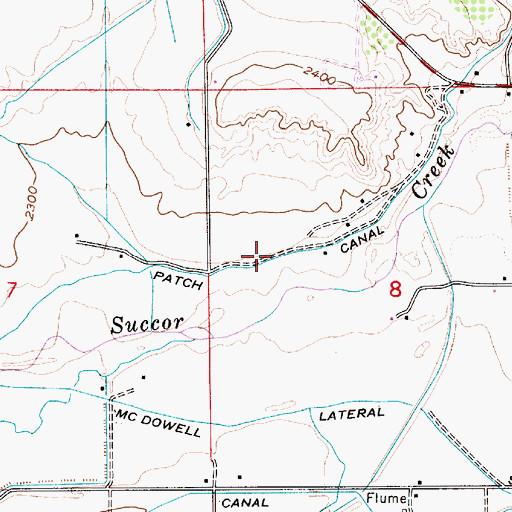 Topographic Map of Patch Canal, ID