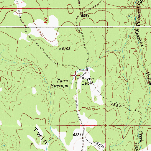 Topographic Map of Payne Cabin, ID