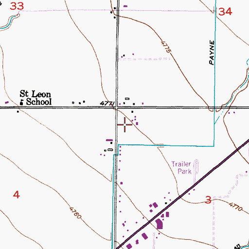 Topographic Map of Payne Lateral, ID