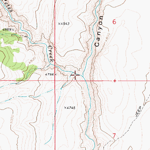 Topographic Map of Petes Creek, ID