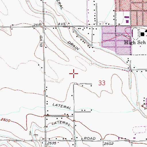 Topographic Map of Phyllis Canal, ID