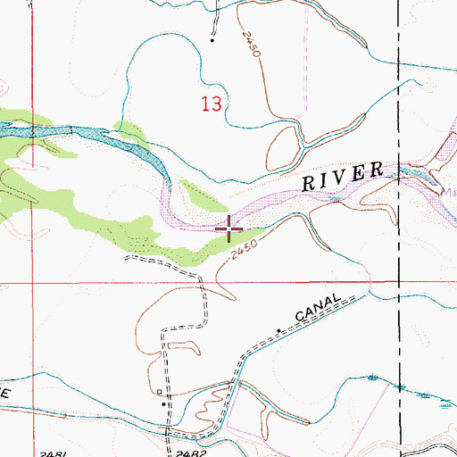 Topographic Map of Phyllis Slough, ID