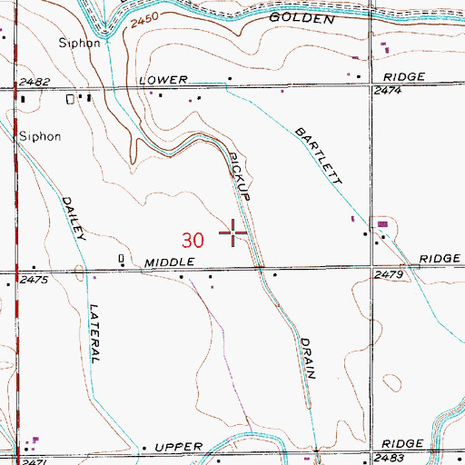 Topographic Map of Pickup Drain, ID