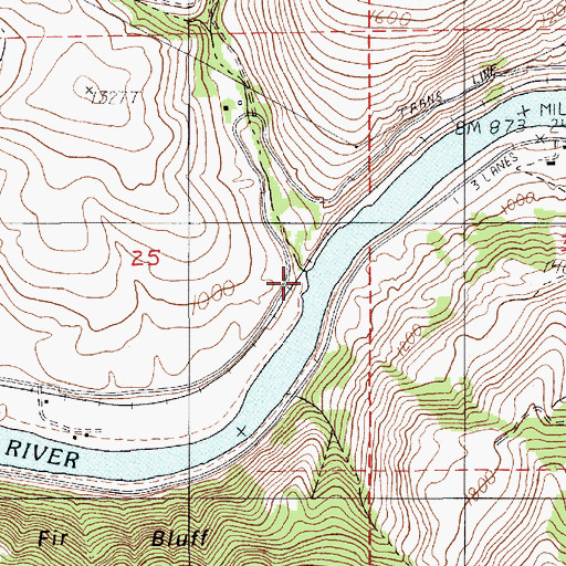 Topographic Map of Pine Creek, ID