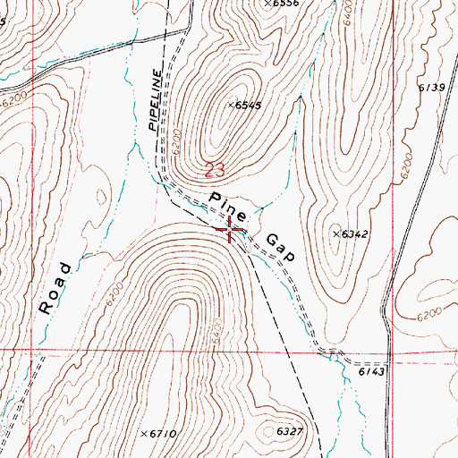 Topographic Map of Pine Gap, ID