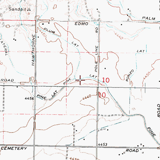 Topographic Map of Pine Lateral, ID