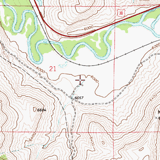 Topographic Map of Pine Spring Creek, ID
