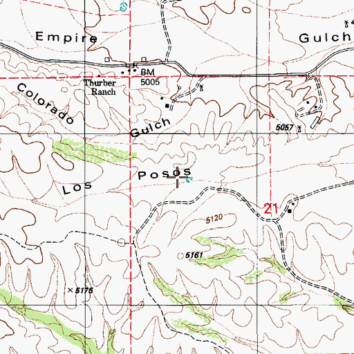 Topographic Map of Oakdale Tank, AZ