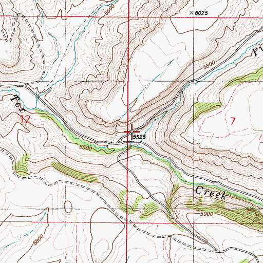 Topographic Map of Pipe Creek, ID