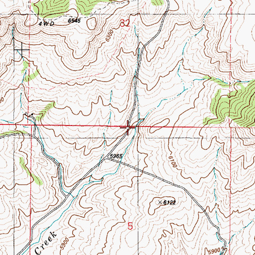 Topographic Map of Pipe Creek School, ID