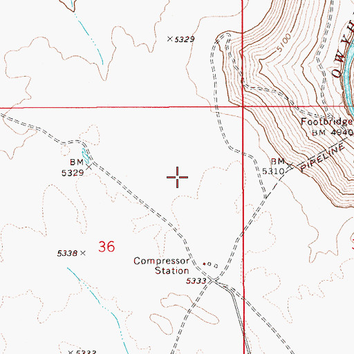 Topographic Map of Piute Creek Reservoir, ID