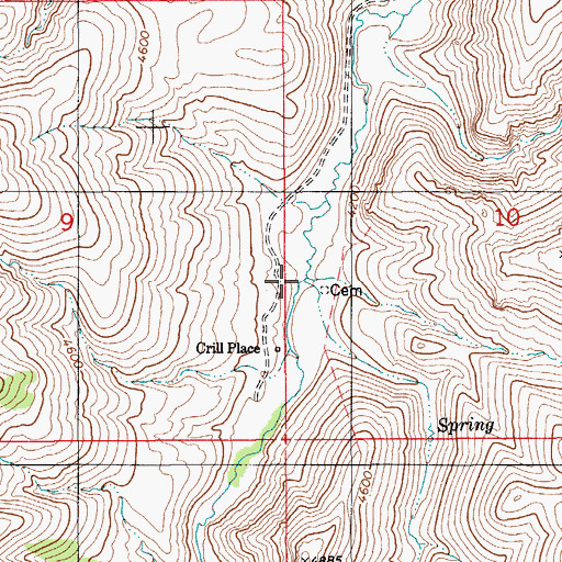 Topographic Map of Pixley Creek, ID