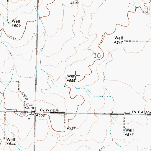 Topographic Map of Pleasant Valley, ID