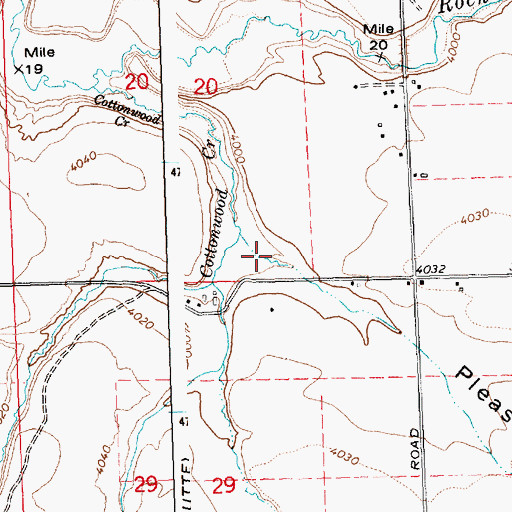 Topographic Map of Pleasant Valley, ID