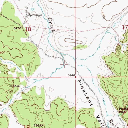 Topographic Map of Pleasant Valley, ID