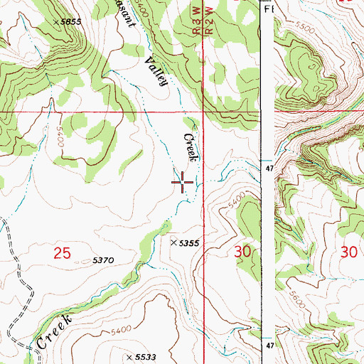 Topographic Map of Pleasant Valley Creek, ID