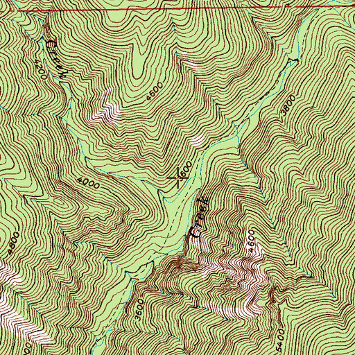 Topographic Map of Plummer Creek, ID