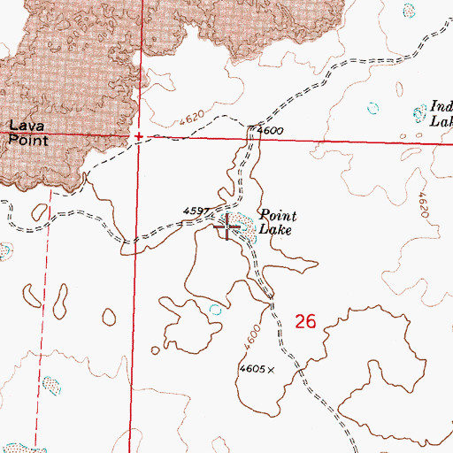 Topographic Map of Point Lake, ID