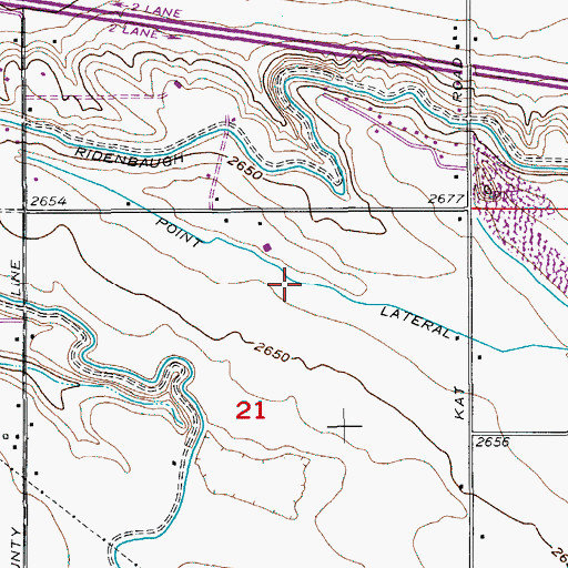 Topographic Map of Point Lateral, ID