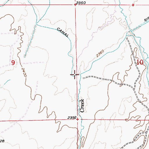Topographic Map of Poison Creek, ID