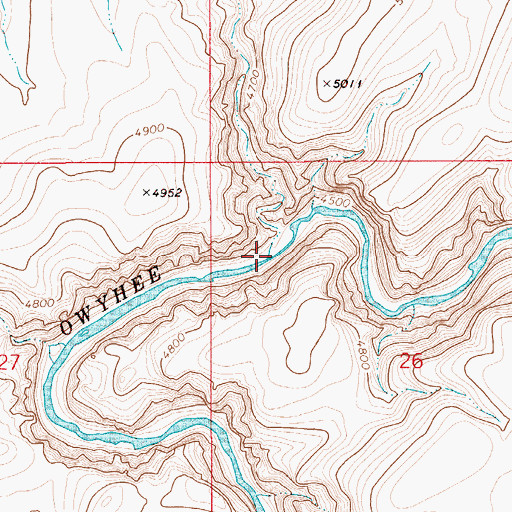 Topographic Map of Porcupine Creek, ID