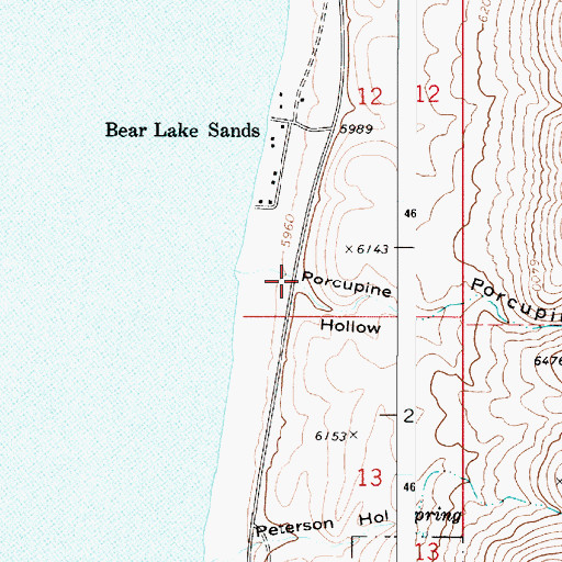 Topographic Map of Porcupine Hollow, ID