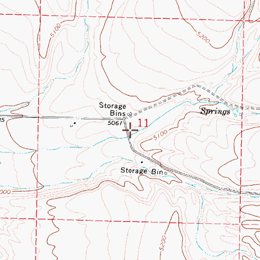 Topographic Map of Portage Canyon, ID
