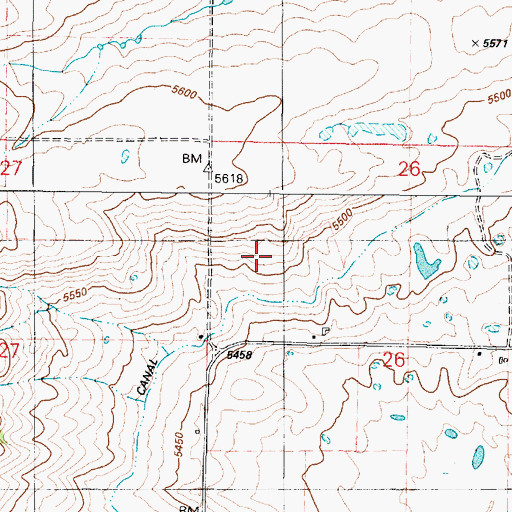 Topographic Map of Portneuf Marsh Valley Irrigation Company Feeder Canal, ID