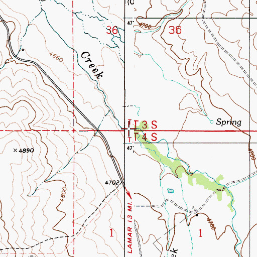 Topographic Map of Posey Creek, ID