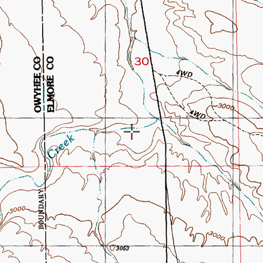 Topographic Map of Pot Hole Canyon, ID
