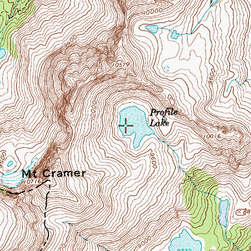 Topographic Map of Profile Lake, ID