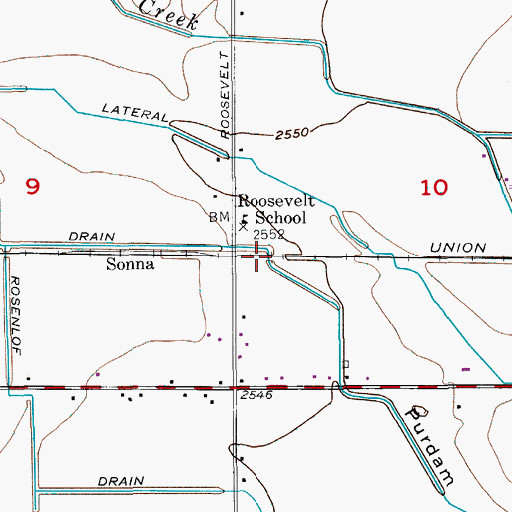 Topographic Map of Purdam Gulch, ID