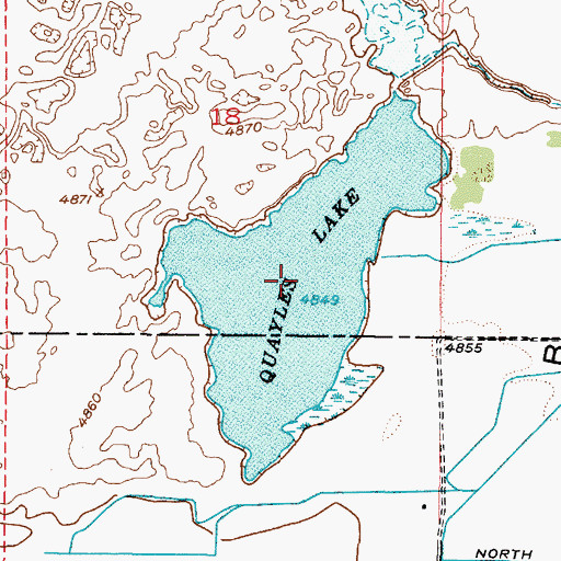 Topographic Map of Quayles Lake, ID
