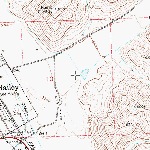 Topographic Map of Quigley Creek, ID
