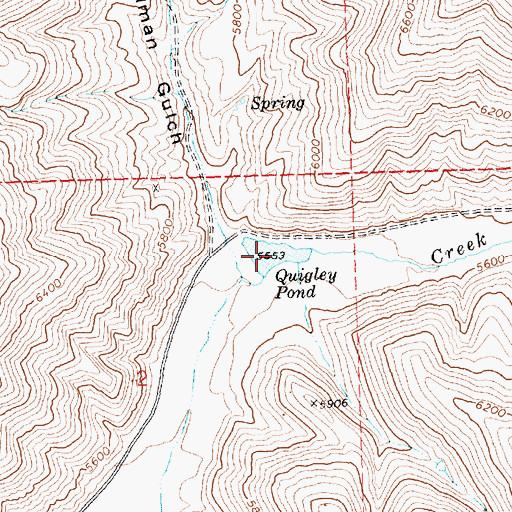 Topographic Map of Quigley Pond, ID