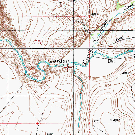 Topographic Map of Rail Creek, ID