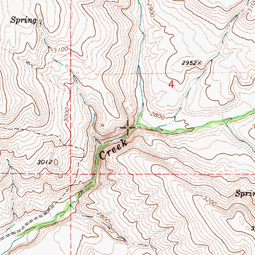 Topographic Map of Rattlesnake Creek, ID