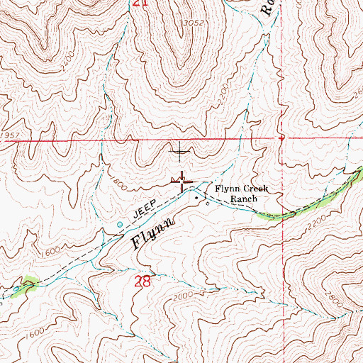 Topographic Map of Rattlesnake Creek, ID