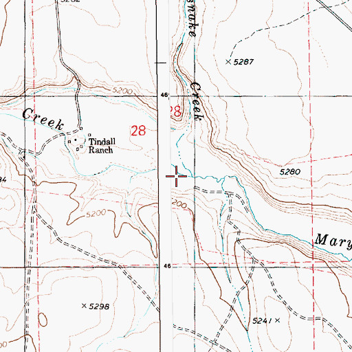 Topographic Map of Rattlesnake Creek, ID
