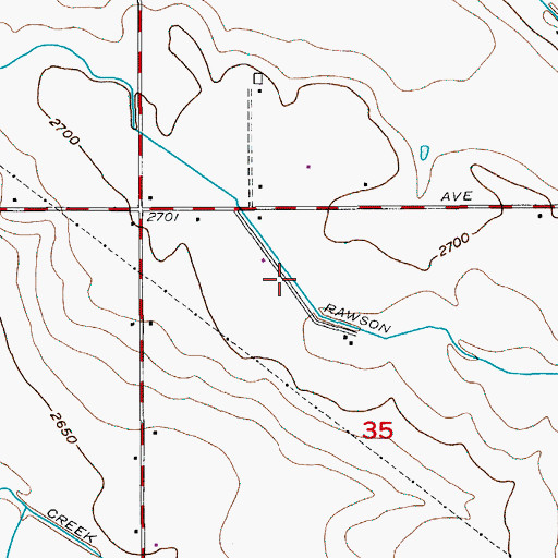 Topographic Map of Rawson Canal, ID