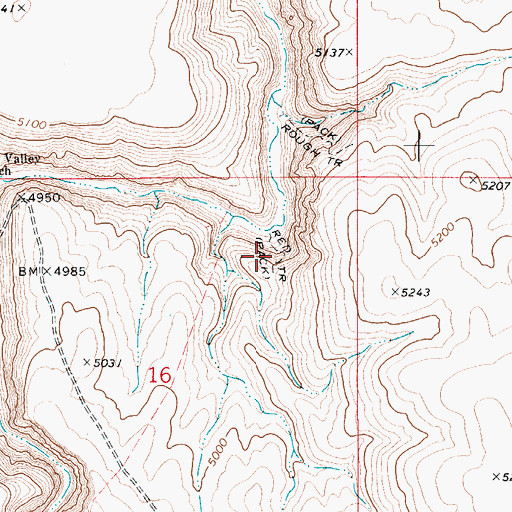 Topographic Map of Red Trail, ID
