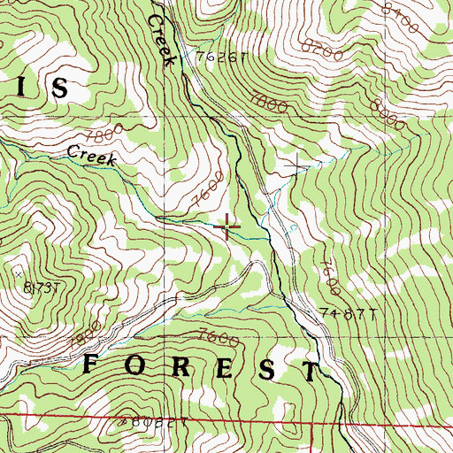 Topographic Map of Redrock Creek, ID